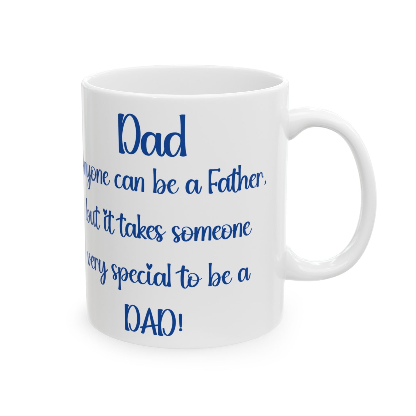 "DAD" Blue Lettering Ceramic Mug 11or 15 oz DAD01BL