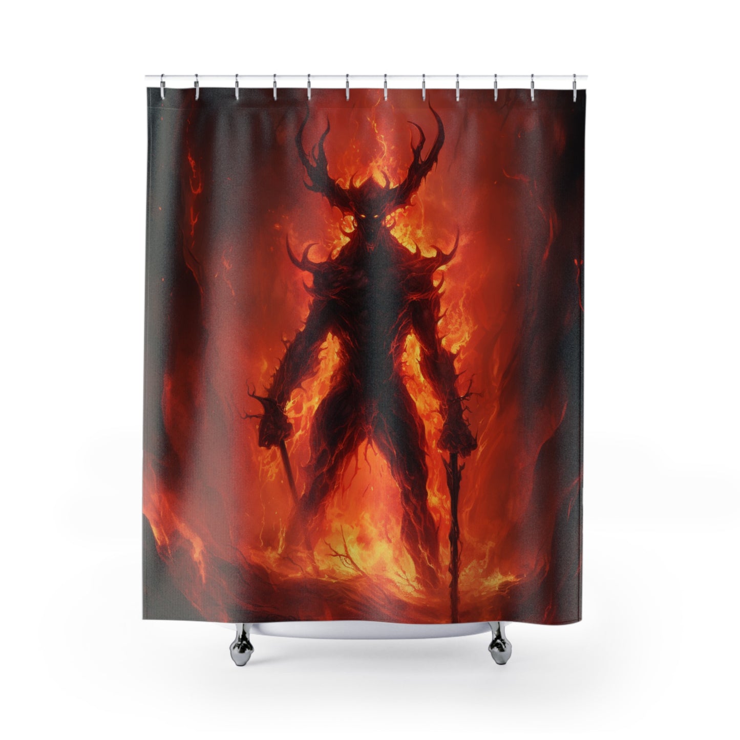"The Devil Made Me Do It" Shower Curtain V2 DSC.002v2