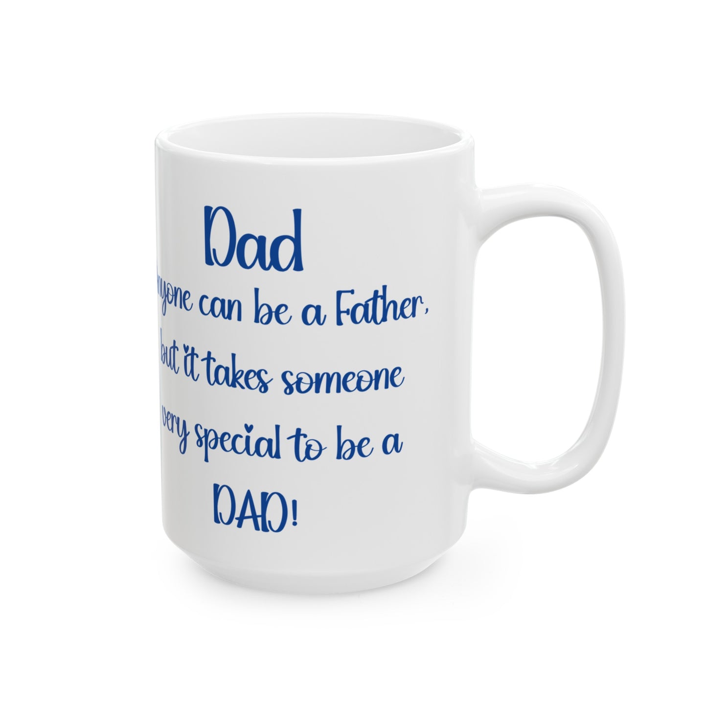 "DAD" Blue Lettering Ceramic Mug 11or 15 oz DAD01BL