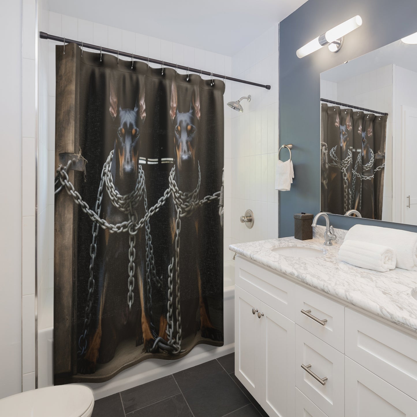 Doberman Shower Curtain DSC.001v1