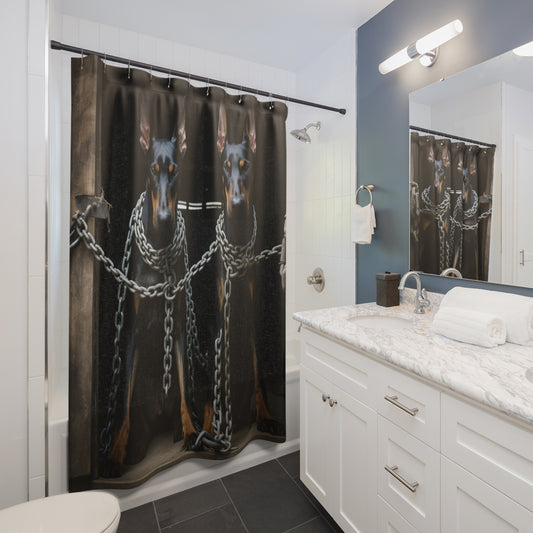 Doberman Shower Curtain DSC.001v1