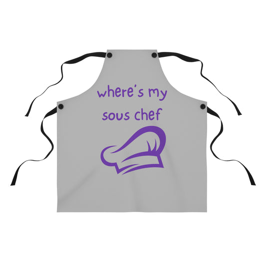 Copy of "Where's My Sous Chef" Apron SC25plg