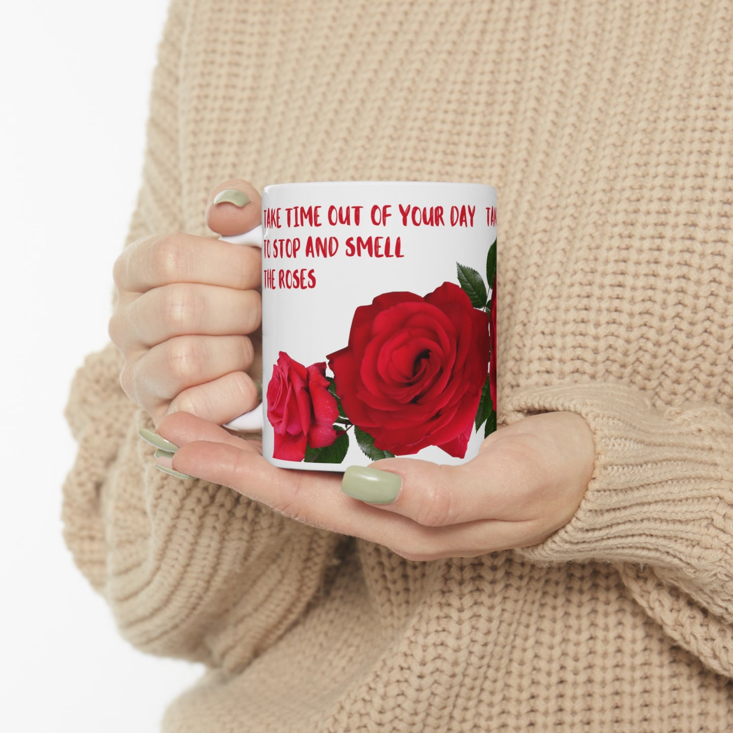 "Stop and Smell the Roses" Ceramic Mug 11oz D59900