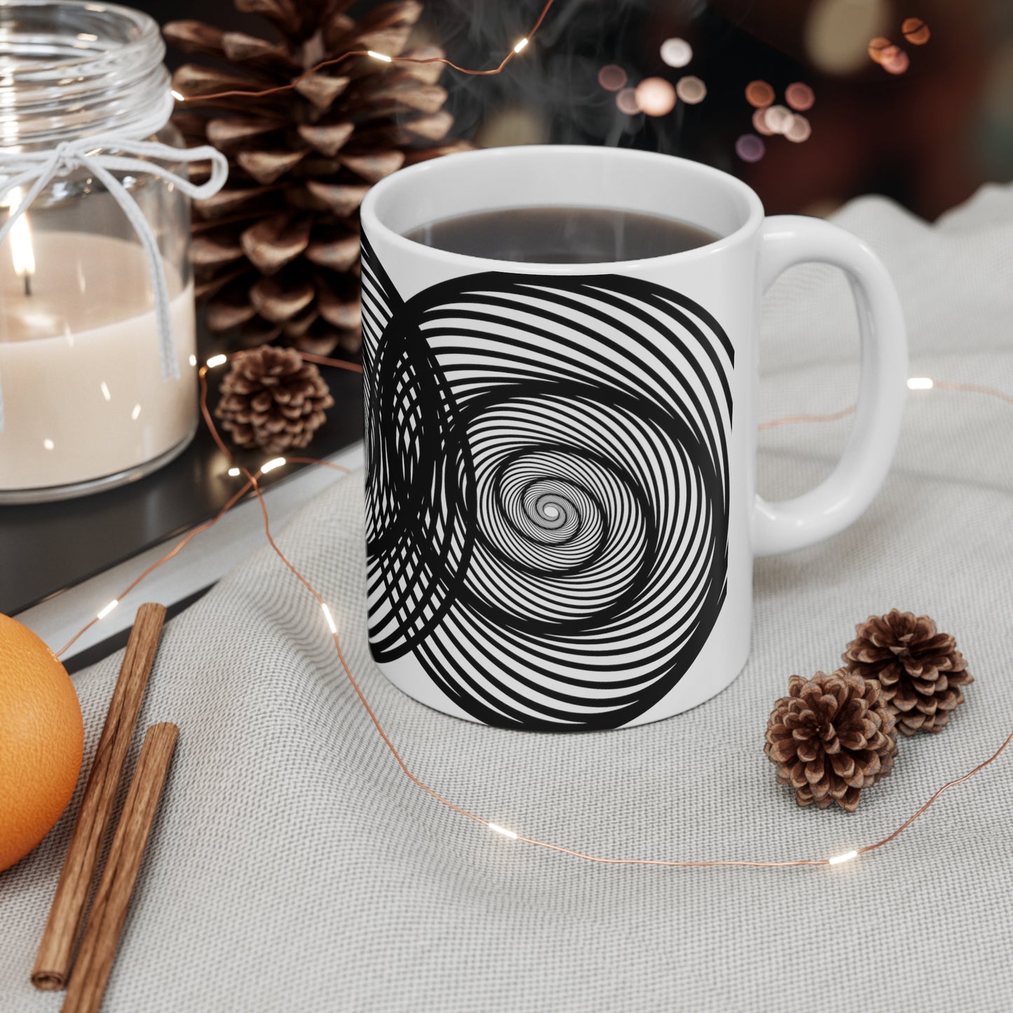 "Swirls and Things" Ceramic Mug 11oz Q10244