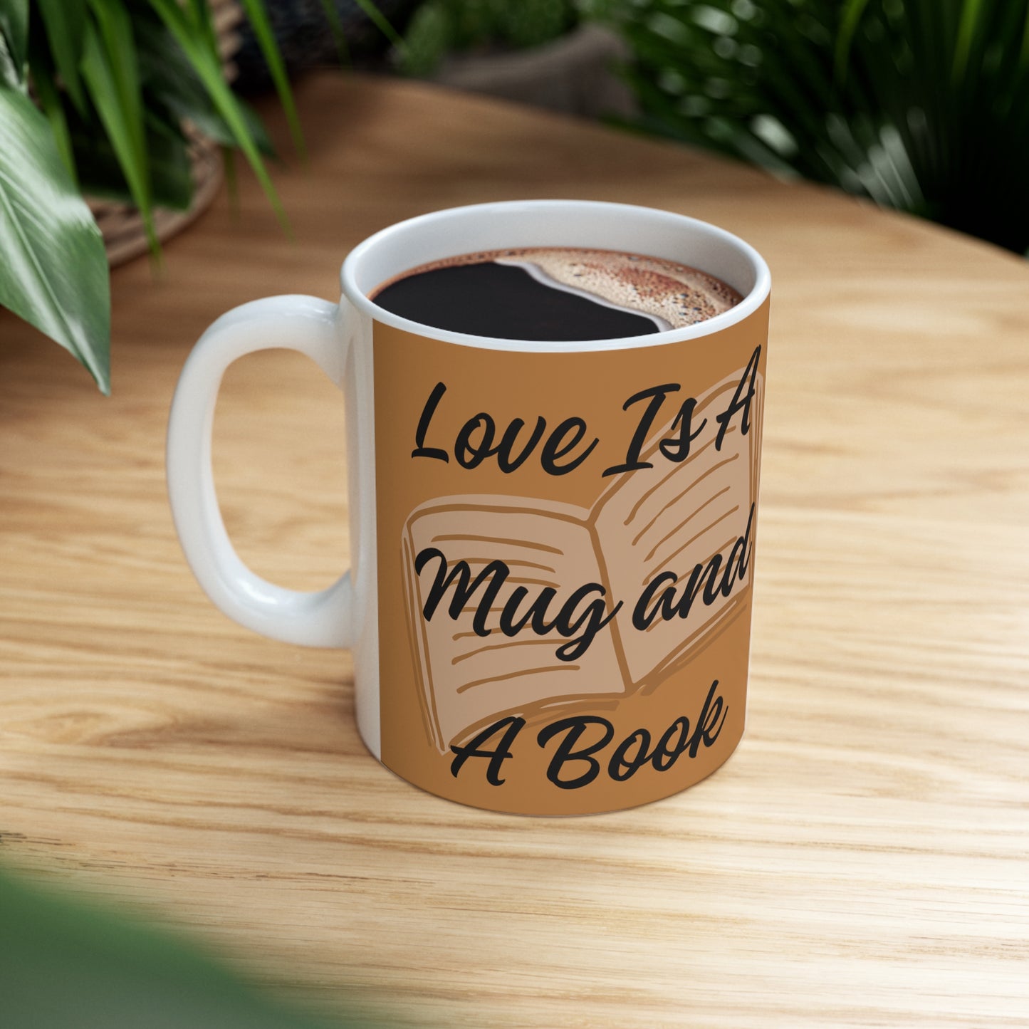 "Love Is A Mug and A Book" Ceramic Mug 11oz L28664