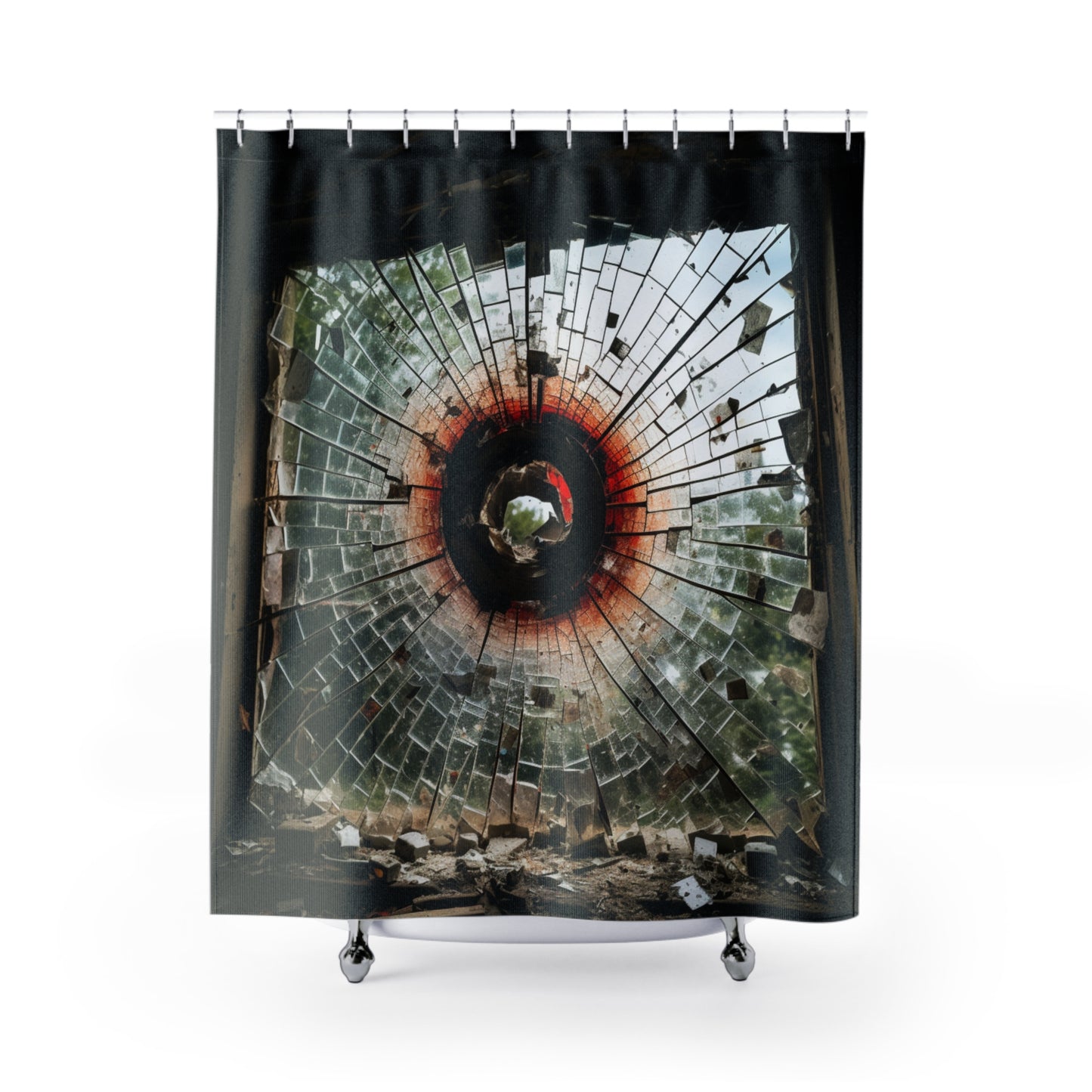 Broken Window Shower Curtain BWSC.002v1