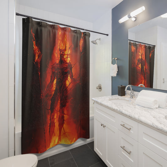"The Devil Made Me Do It" Shower Curtain DSC.001v1