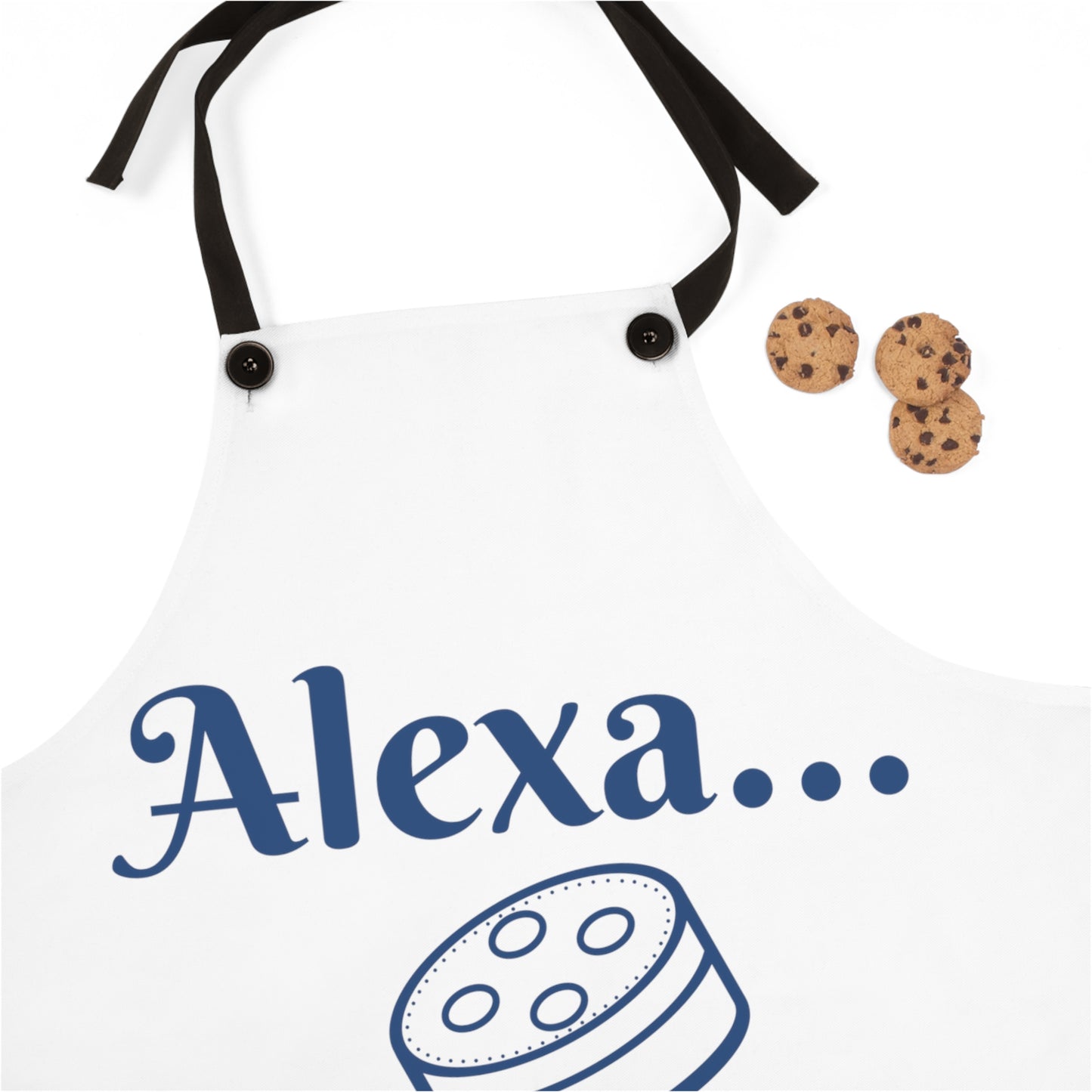 "Alexa... Make Dinner" (blue on white) Apron MD20sbw