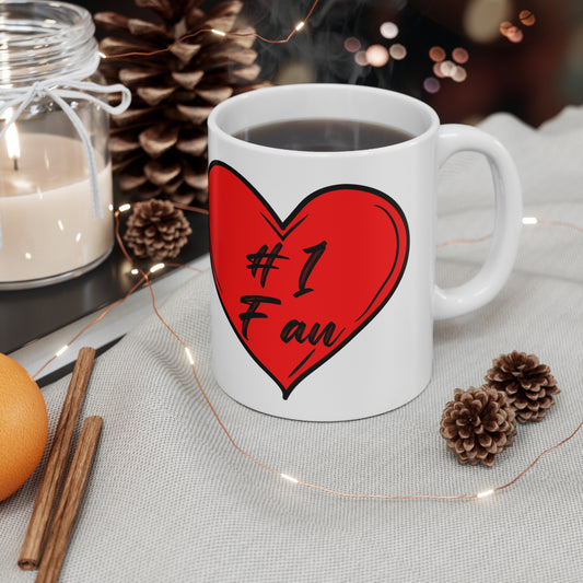 "#1 Fan" Ceramic Mug 11oz VAL333