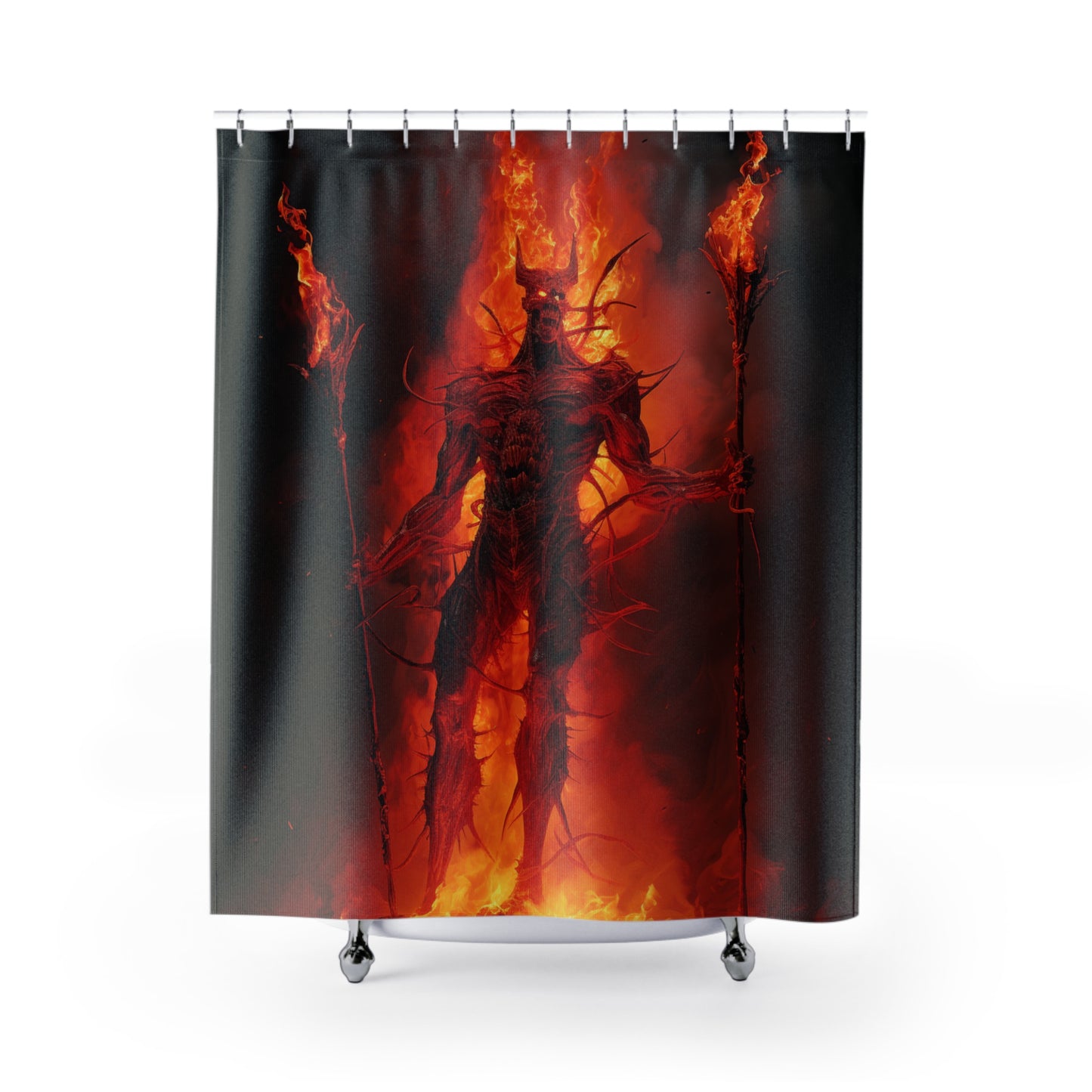 "The Devil Made Me Do It" Shower Curtain DSC.001v1