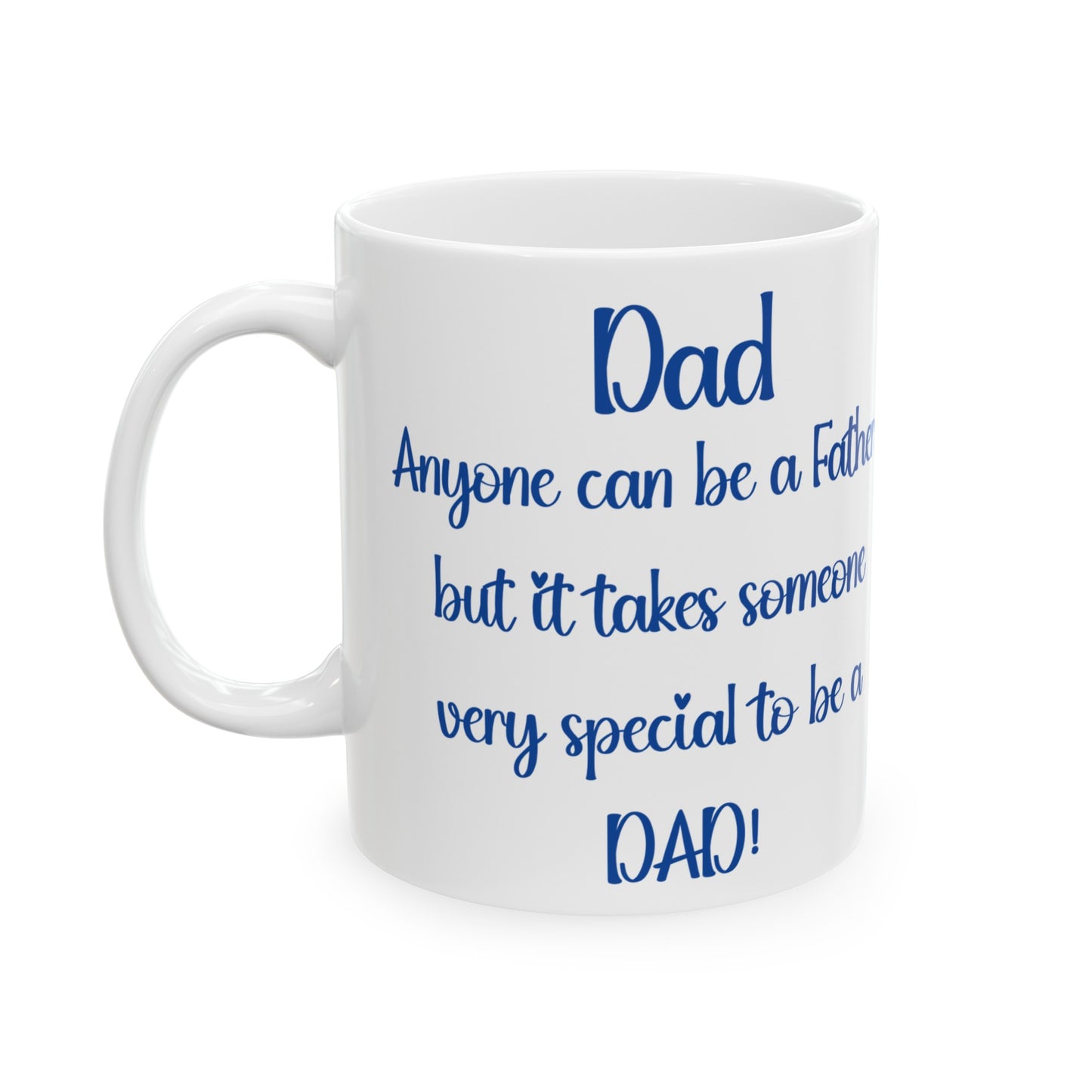 "DAD" Blue Lettering Ceramic Mug 11or 15 oz DAD01BL